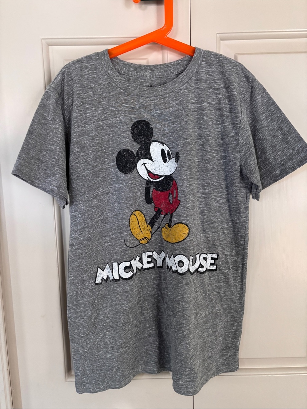 Disney Mickey Mouse Grey Kids Graphic Tee Size L (10/12)